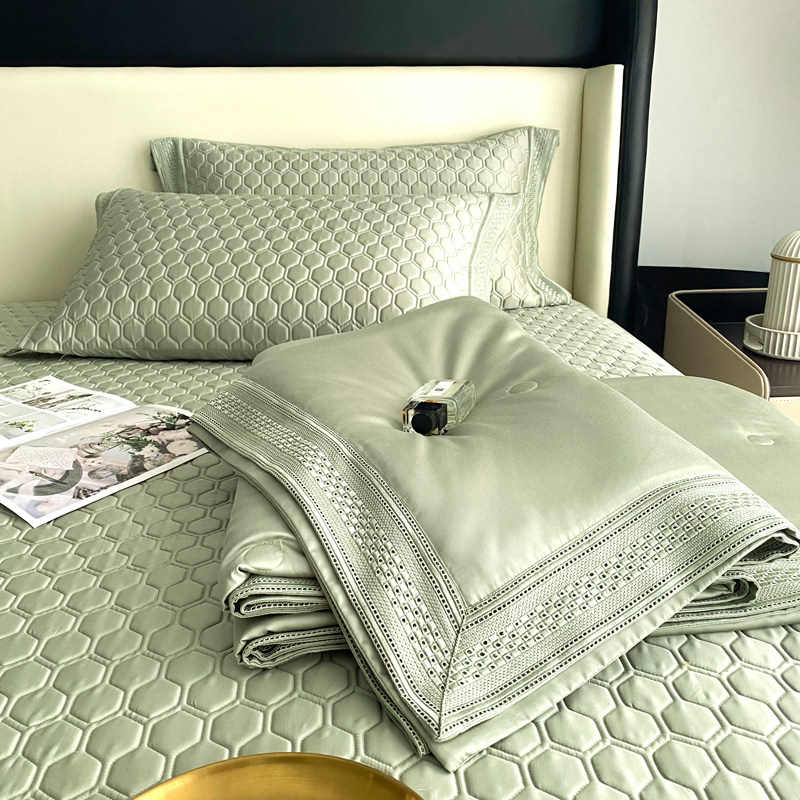 高端支天丝水洗乳胶席三件夏季凉爽冰丝凉席四件床笠款,床上用品,乳胶席,淘宝优惠券,粉丝福利购,淘宝优惠卷