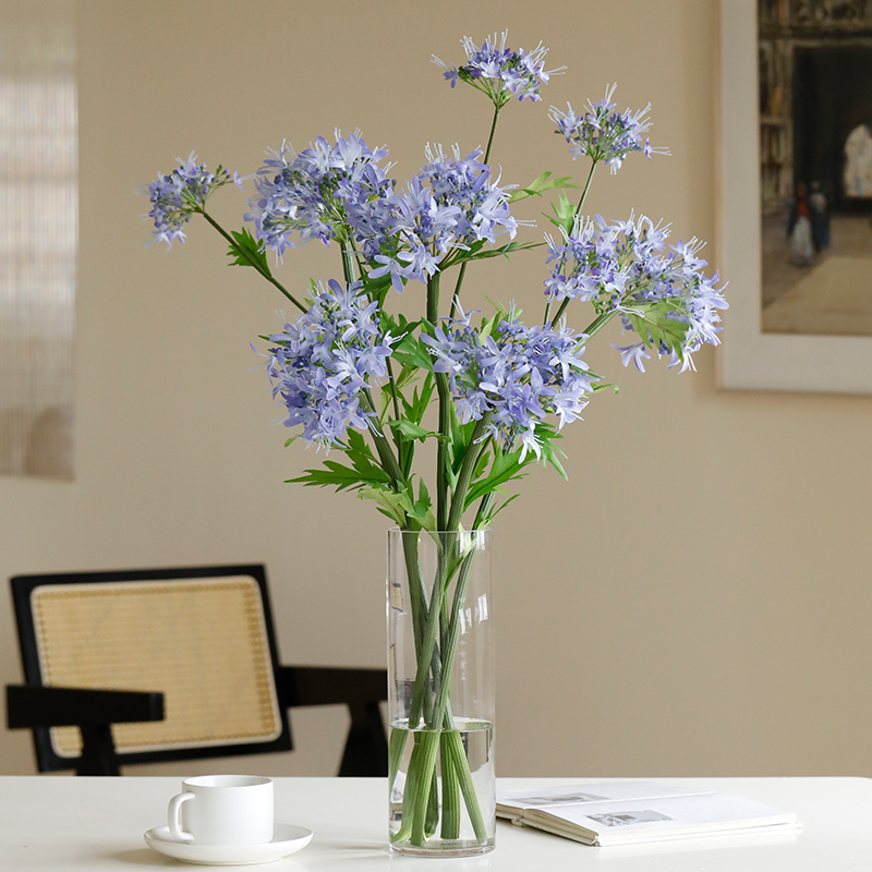 2头木绣球花仿真花高品质彼岸花假花绢花婚庆婚礼堂软装布置装饰