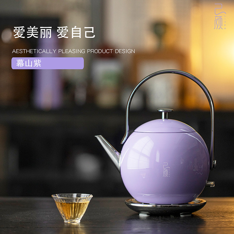 己颜玲珑壶高颜值304不锈钢电热水壶泡茶专用茶道茶台家用烧水壶