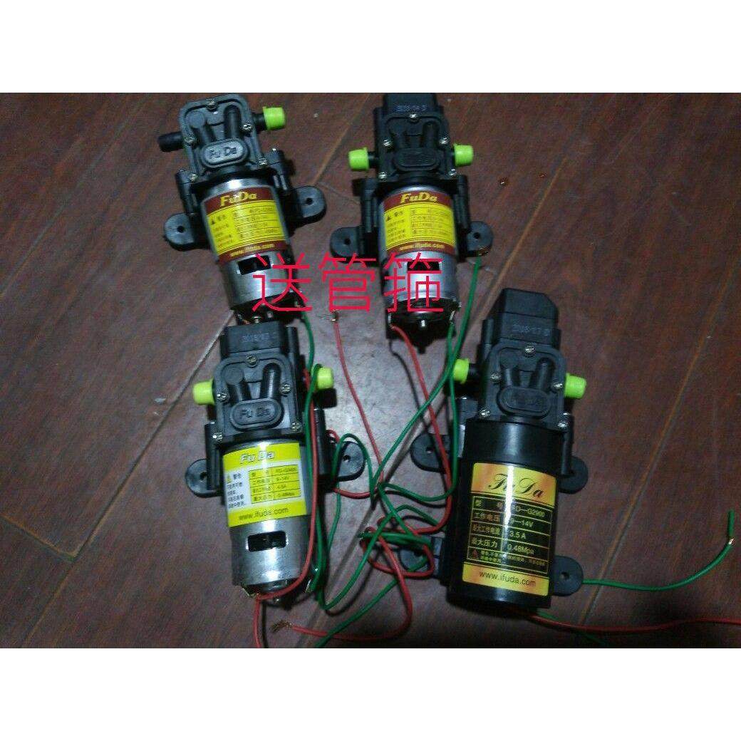 12V电动喷雾器配件隔膜泵智能泵 水泵 洗车水泵 全铜电机 高压农