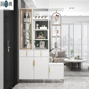 现代玄关隔断客厅柜玄关柜轻奢入户门双面隔断柜鞋柜一体间厅柜