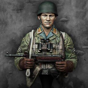 1/10树脂人物胸像模型包邮二战 题材空降兵GK白模模型军事战 争X9