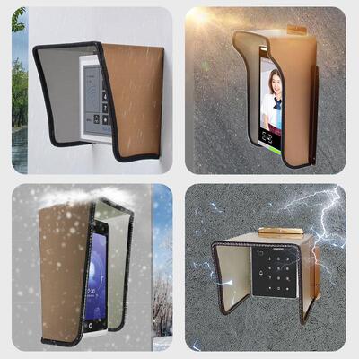 人脸识别门禁防水罩 室外门铃防雨罩不锈钢遮阳罩对讲主机床包