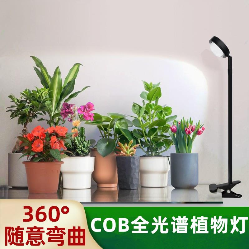 COB植物生长灯夹子款全光谱室内月季多肉绿植补光灯仿太阳光照灯