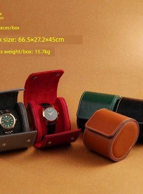 储存表盒绿色水鬼机械表保护防尘表皮革表袋1 2 3数字旅行便携式