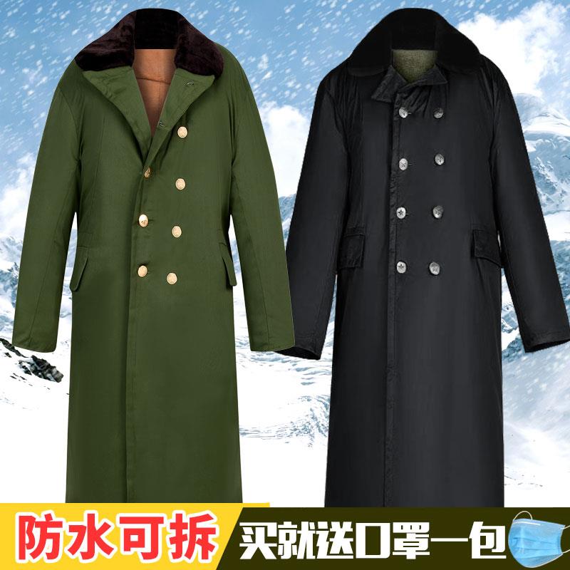 军棉大衣加绒大衣男防寒棉服加厚保暖长款劳保工装冷库加绒棉衣冬