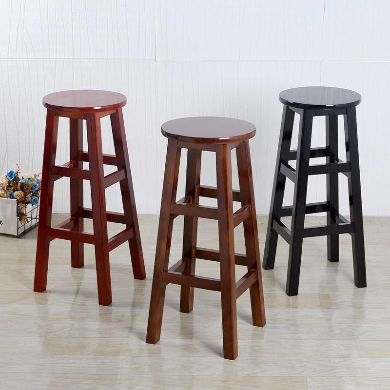 实木高脚梯凳凳吧台椅高椅子吧台凳奶茶凳现代吧椅凳家用