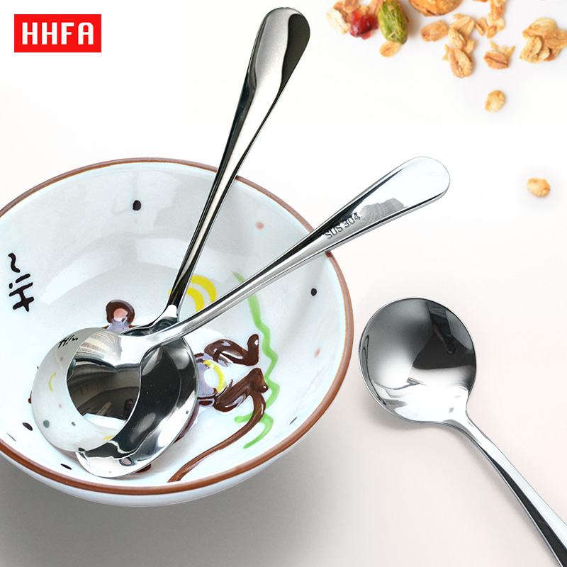 HHFA中号304不锈钢小勺子幼儿园儿童饭勺甜品咖啡搅拌调料勺调羹