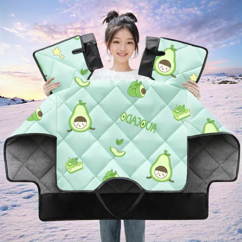 立马CG1电动车挡风被冬季四季通用电车冬款加绒加厚电瓶车防风罩