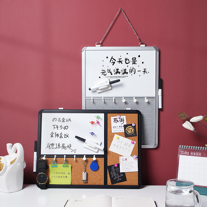 in创意多拼磁性白板富尼新款铝合金边框拼挂式绒布板挂式留言板软