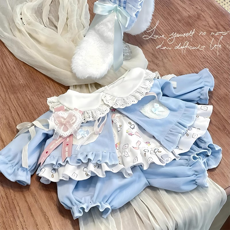 小甜裙套装坐姿棉花娃娃40cm娃衣无属性40厘米玩偶衣服公仔替换