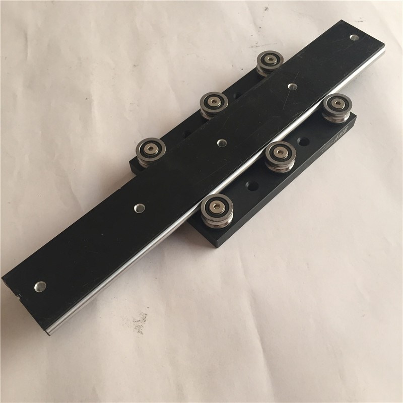 15MM厚超薄滚轮家具路轨滑块OSGB6-4/OSGB6-6展示柜抽屉滑轨