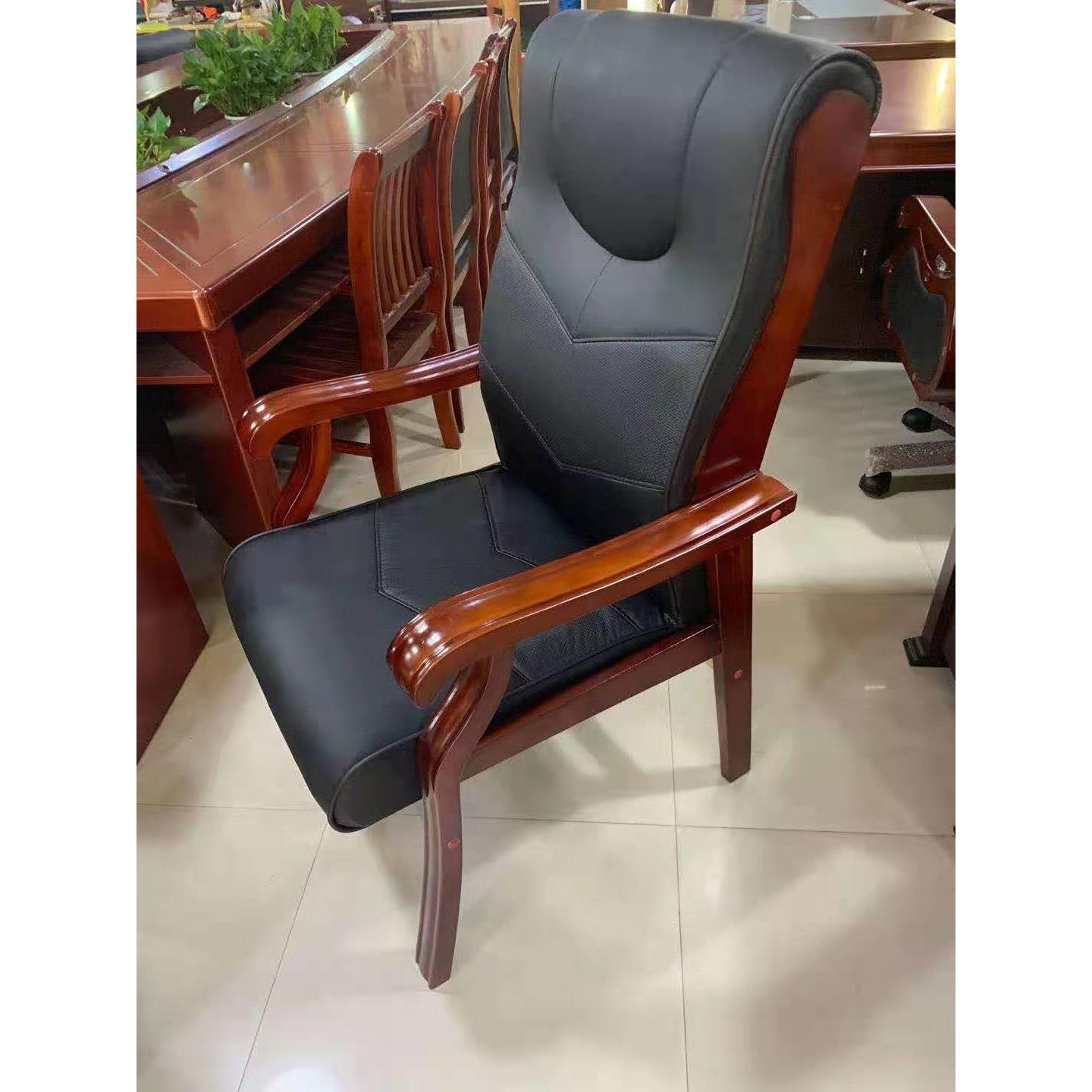 油漆会议桌长桌椅组合大小型实木皮办公家俱培训桌谈判桌开会桌