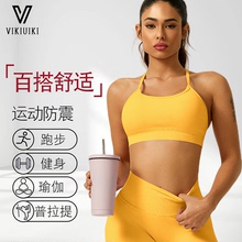 VIKIUIKI美背运动内衣女防震聚拢瑜伽健身细带文胸吊带可外穿背心
