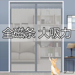 磁吸纱网门帘防蚊家用新款 金刚网纱b窗帘自粘自装 魔术贴全磁条纱