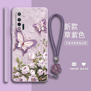 油画蝴蝶适用华为nova65G手机壳5G新款N6nowa6硅胶novo全包anoo女防摔nove保护note套navo男wlz一an00版nov4G