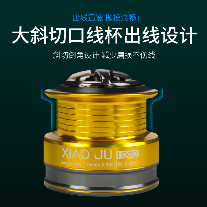 盛河小驹1000型微物纺车轮路亚马口轮斜口中浅线杯微抛Z鱼线轮渔