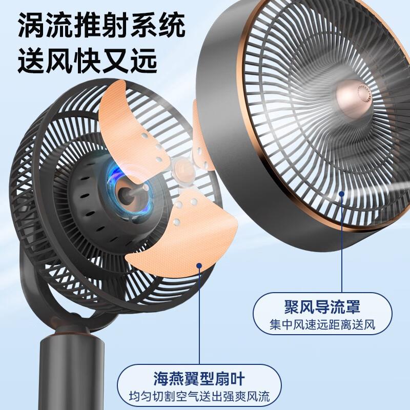 循立钻石牌智能FX-DC18D语音空气环家用轻音变频落地扇式涡轮对流