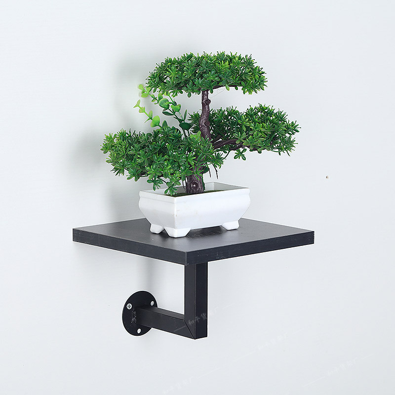 铁艺墙上置物架简约层板墙壁花架一字隔板创意挂钩搁板壁挂装饰架