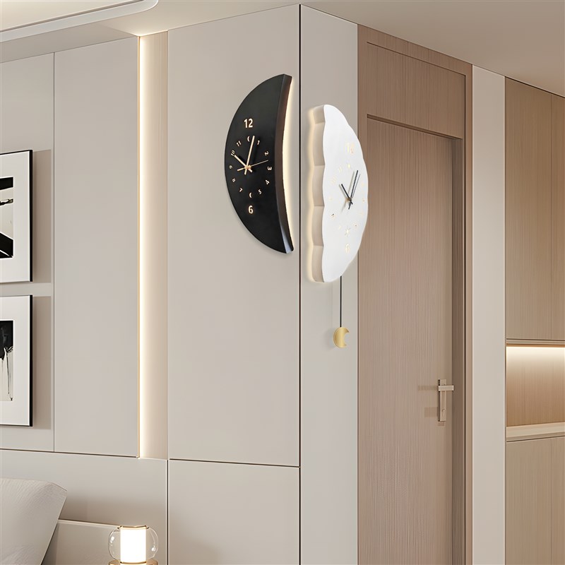 双面转角挂钟家用客厅静音2025新款现代简约拐角创意时钟阳角钟表