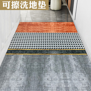 轻奢地垫进门口踩脚垫子家用入户门厅可擦R洗裁剪高档玄关地 PVC