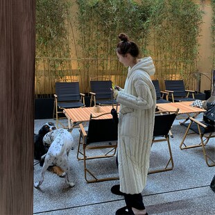 长款加厚羽绒服女过膝2024年冬季新款设计感轻薄宽松慵懒风外套潮