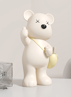 现代简约北极熊桌面摆件家居饰品客厅玄关电视柜装饰品办公室好物