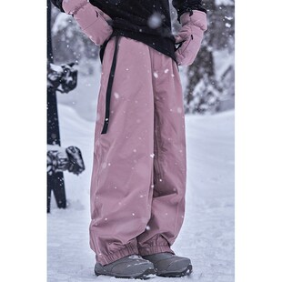 awka滑雪裤女款男士3L防水专业防风全压胶宽松保暖防寒滑雪服裤子