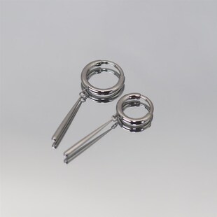 CC猪弟家 16G 索隆环 吊坠高抛光钛合金耳钉耳骨钉耳垂内螺纹耳垂