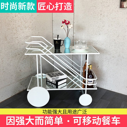 餐车移动酒水服务车蛋糕手推车茶水车手推置物架餐边柜家用小推车