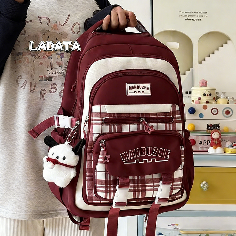儿童书包女高颜值新款初中生小学生女孩多隔层双肩包高中生双肩包