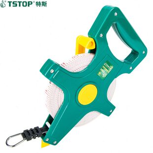 特斯工具皮尺50米皮卷尺玻璃纤维架尺耐磨卷尺100米30米20米10米