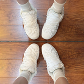 网红同款 天牧闪电小白鞋 校园增高学生情侣款 TINMUU 面包板鞋 潮