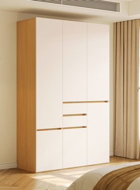 衣柜家用卧室免拉手分段HENF级18mm加厚实木欧松板式专业定制衣橱