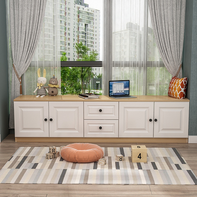 实木抽屉欧式飘窗柜地柜窗台柜阳台柜矮柜储物柜电视柜收纳柜定制