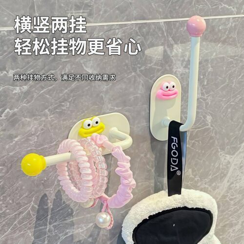 卫生间卡通发饰粘钩收纳架