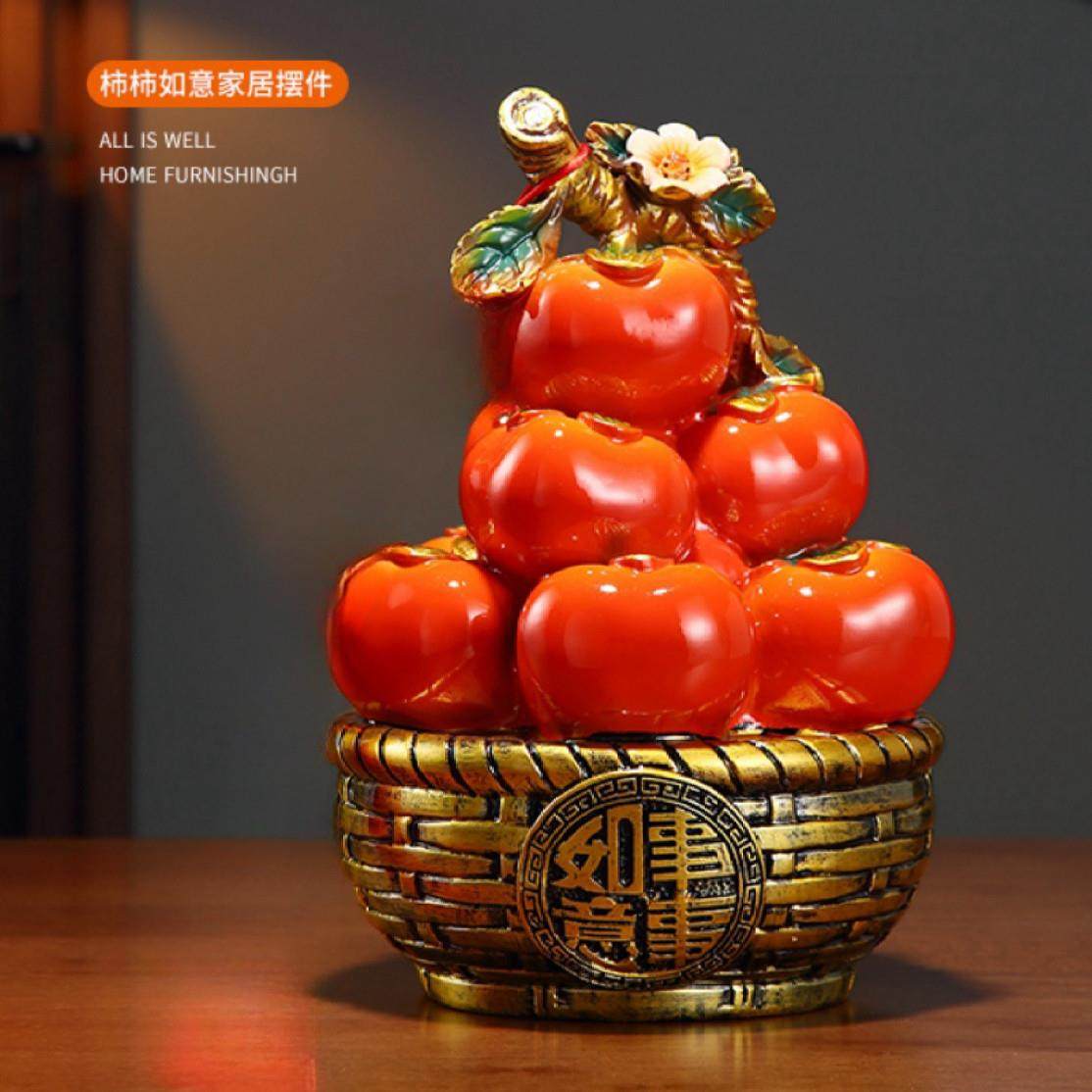 万事如意柿子摆件乔迁新居礼品客厅家居酒柜玄关电视柜装饰品,家居饰品,桌面摆件,淘宝优惠券,粉丝福利购,淘宝优惠卷