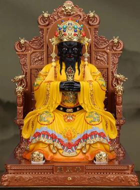 广济龙王神像黑脸龙五爷像体五台山同款祈福摆件家用堂口供奉五爷