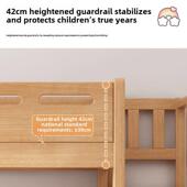 榉木高低床儿童家用小户型实木加厚上下床同宽双层床上下铺子母床