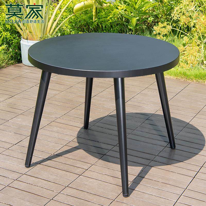 莫家户外桌子室外单桌小圆桌小茶几角几防水防晒边几碳钢桌子茶台