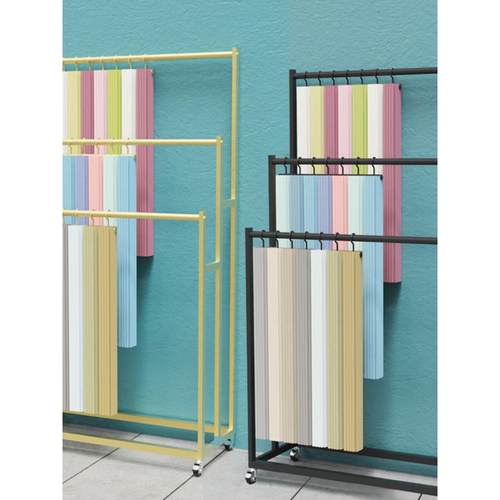 窗帘吊卡展示架家纺布艺布料样品色卡面料小样样本展会陈列展架