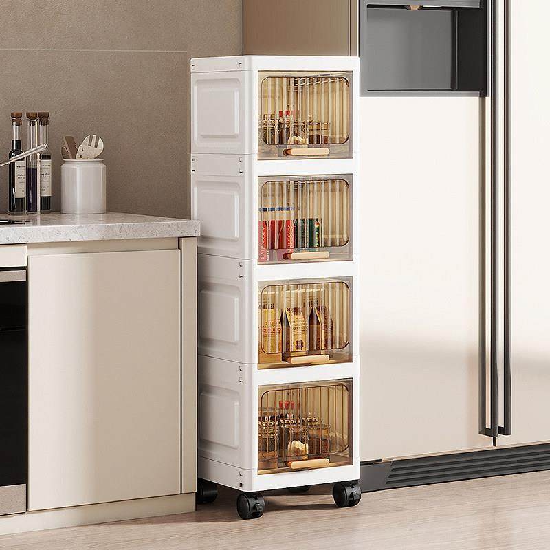 夹缝翻盖置物架多层收纳层架厨房25CM缝隙收纳柜客厅零食架子收纳,收纳整理,整理架/置物架/收纳架,淘宝优惠券,粉丝福利购,淘宝优惠卷