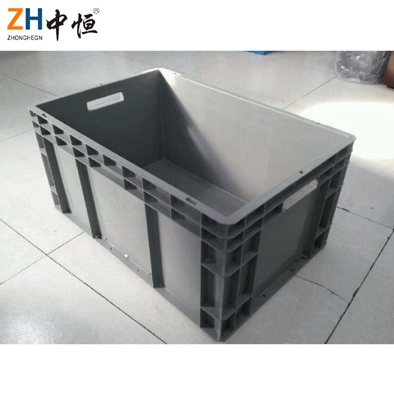 厂家超市加厚物流塑料周转箱快递斜插式可堆收纳塑料周转箱