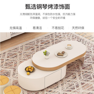轻奢客厅家用茶几电视机柜组合 岩板电视柜现代简约小户型2023新款