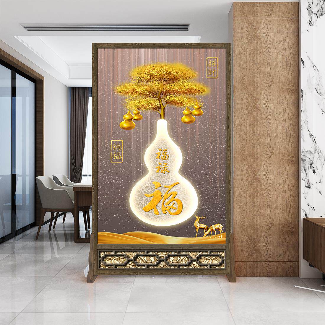 中式屏风隔断客厅遮挡入户玄关家用进门入门卧室办公室卫生间座屏,商业/办公家具,办公屏风/隔断,淘宝优惠券,粉丝福利购,淘宝优惠卷