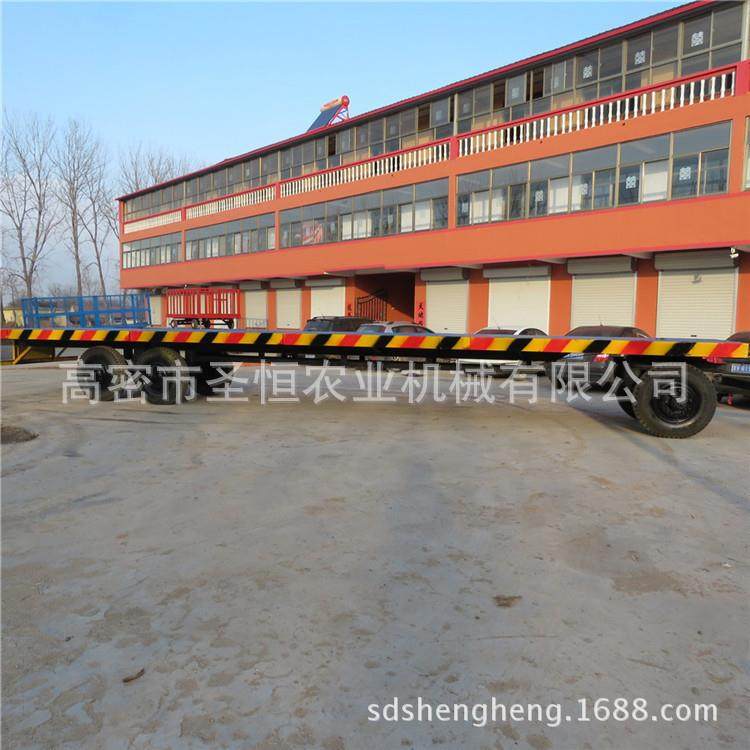 40吨重型集装箱平板拖车牵引式拖车工具运输移动工具车