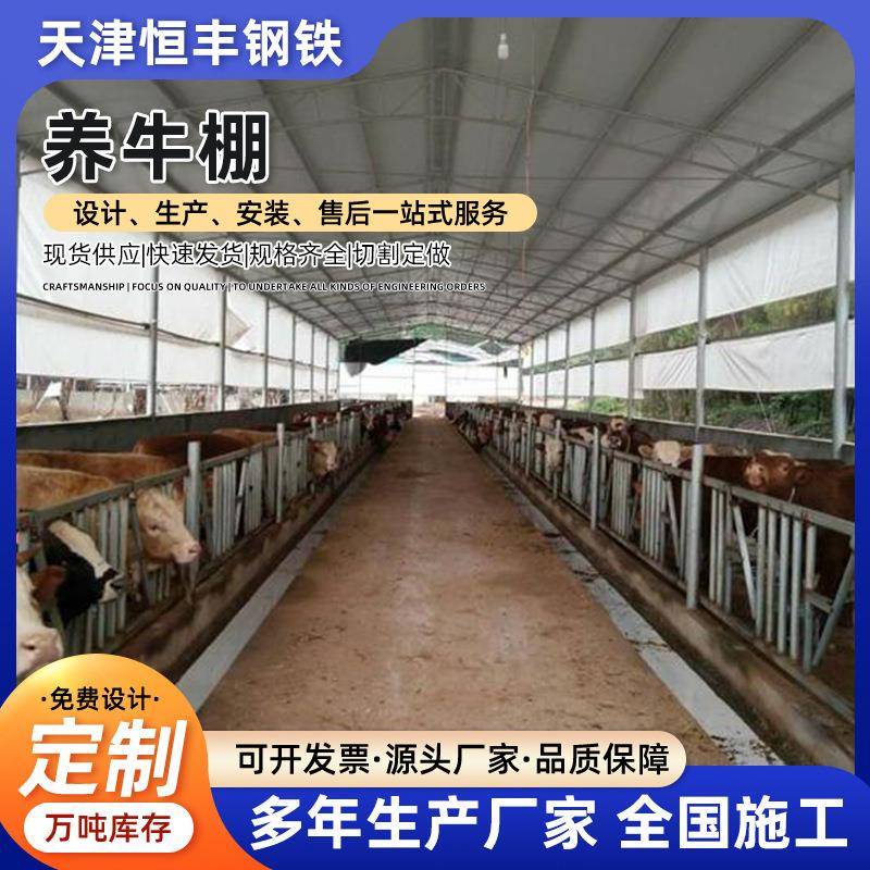 养牛棚养殖棚新型农业养殖大棚管设计牛栏畜牧业温室大棚