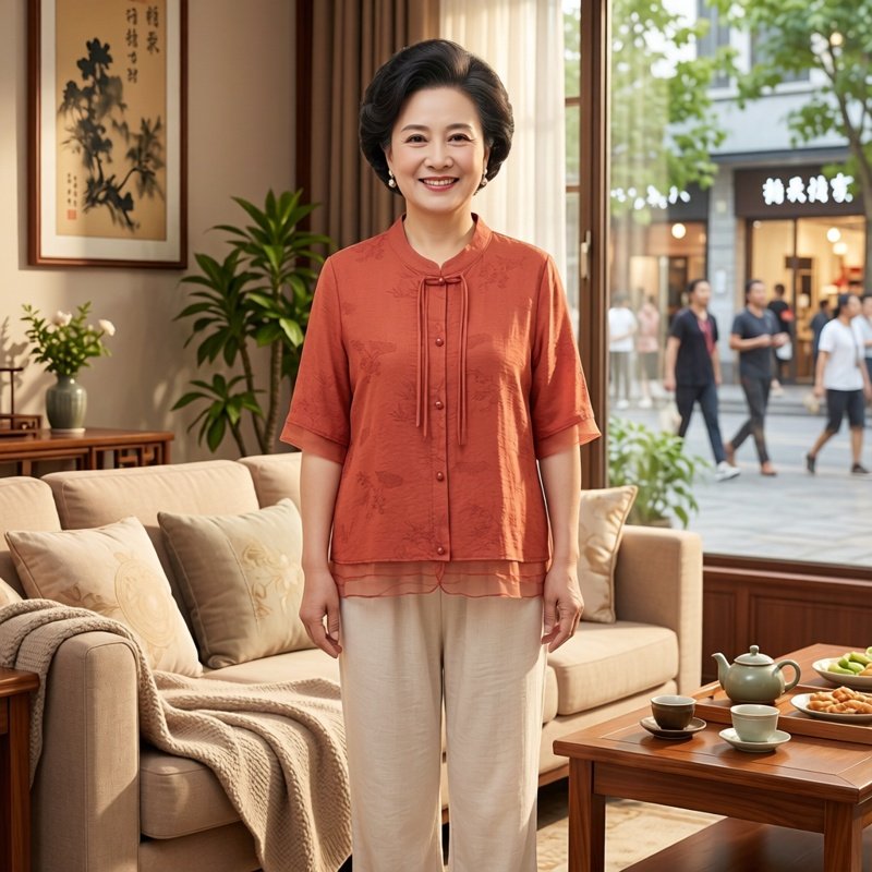 2026夏装妈妈装宽松减龄两件套