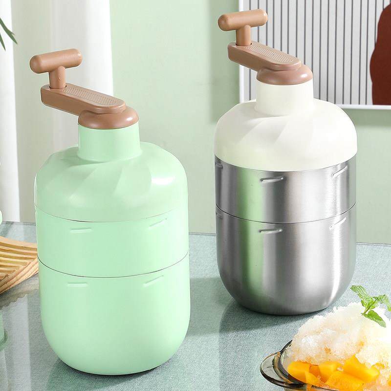 家用小型手动刨冰机夏日雪花绵绵制冰机摆摊商用不插电手动碎冰器