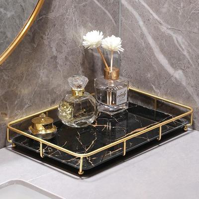 日本进口精工卫生间台面置物架酒店高档欧式简约洗手池收纳托盘